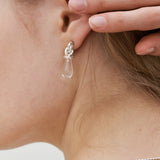 LUMP OF WATER DROP EARRING (COLORLESS)