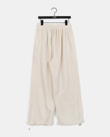 Leno incision fleece two-way wide pants