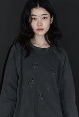 26FW★ Happy Puppy Patch Pigment Raglan Sweatshirt