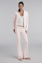 Sheer Romance Slim Hooded Zip-Up, Pink