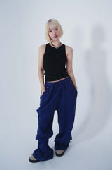 2WAY STRING PANTS_BLUE ( FLEECE.ver)