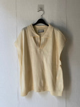 V neck collar knit vest 4C