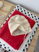 Fluffy Clover Beanie-Cream