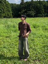 サンドカーブドデニムパンツ (S, M, L)