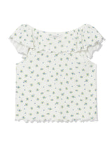 ラッフルフラワーブラウス(WHITE)