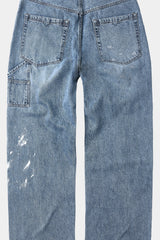 エイジスプラッターカーペンターデニムパンツ(Washed Blue)