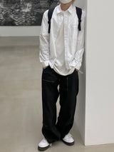 Cotton string long sleeve shirt
