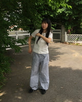 Ribbon shirring t-shirt