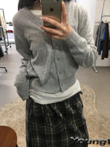 カシミアボカシVカーディガン (3color)