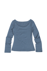 レースフレームTシャツ #ブルー
