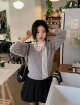 FN Layered Wrap Pleated Skirt Pants (3color)