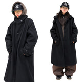 Oversized Wool Balmacaan Coat