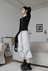 Pintuck Bermuda Jogger Pants