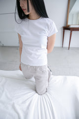 clean short sleeve half top(3colors)