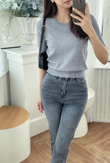 Today Round Basic Short Sleeve Knit