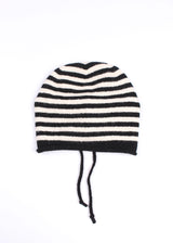 STRIPE SHIRRING LOOSE BEANIE