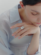 26SS★ [Premium Plating] H Edition AB Bold Wave Ring