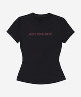 JUST ONE BITE Slim-Fit Tee #Black