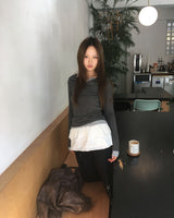 レイヤードボタンTシャツ