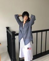 Ennie loose fit gauze see-through shirt