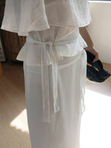 Fairy tie frill blouse