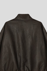 フックウォッシュ加工レザージャケット