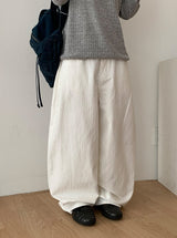 Bepos Rivet Cotton Balloon Wide Pants