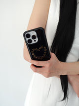 heart stud case (leopard)