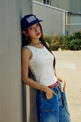 (W) CHAIN LETTERING SLEEVELESS