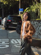 Bear brush mohair cardigan