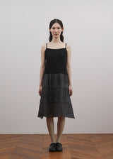 シアープリーツドレス (Black)