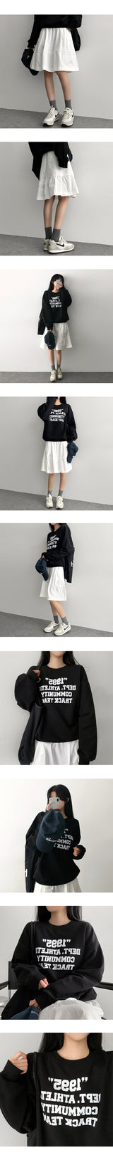 A-Sean Pintuck Slit Flared Skirt