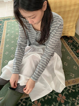 Vianne Stripe Sleeveless Cardigan Set