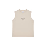 25SS BASIC LOGO WOMAN SLEEVELESS DARK BEIGE