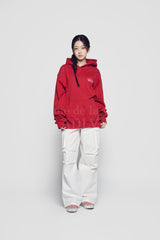 24FW SNOW BEAR HODDIE DARK RED