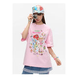 BETWEENAND x sunonebird プリントラウンドネック半袖Tシャツ