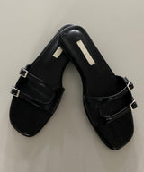 Vero Double Buckle Summer Daily Minimal Slippers 2 colors