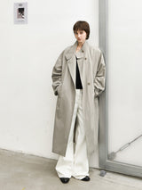 (CT-1452)SHOULDER PAD TRENCH COAT
