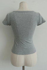 クロスラップ スリム Vネック Tシャツ (4COLORS!)