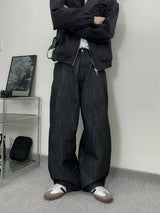 MR Non-fade curved half banding denim