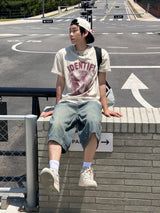 Toony denim Bermuda pants