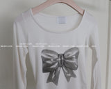 Silver Wang Ribbon Kitchen Long-Sleeved T-Shirt