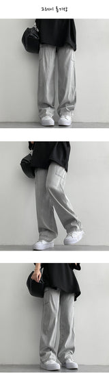 [Short, Basic, Long] [S-2XL] Hantam サマースパンデックスワイドカーゴデニムパンツ