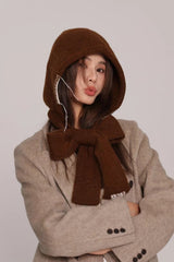 Hand-Stitched Decor Knit Balaclava Beanie