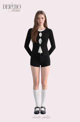 Teddy Center Dot Layered T-Shirt