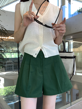 Rear V-neck Sleeveless Knit / 3 colors