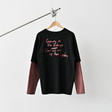 オン ドローイング レイヤード ロングスリーブ Tシャツ