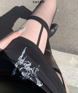 Ludena Tattoo Low-Waist Skirt