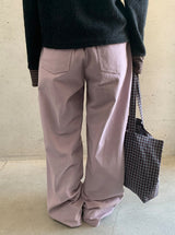 Janme ピーチファズ ワイドバンディングパンツ