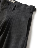 Herringbone pleat pants / Charcoal
